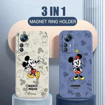 Disney Minnie Mickey Mouse Lichid Coarda Funda Telefon Caz Pentru Xiaomi Mi 12T 12 12 12X 11i 11T 11 10 10 10T Pro Lite Ultra 5G